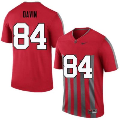 NCAA Ohio State Buckeyes Men's #84 Brock Davin Throwback Nike Football College Jersey DZW7345HJ